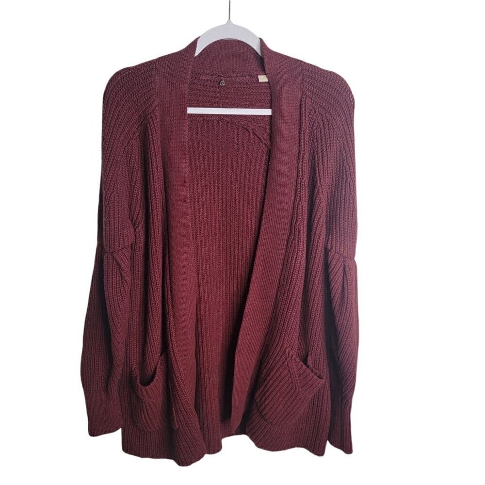 Anthropologie Knitted & Knotted Wool Blake Cardigan Size Small Pockets Grandma